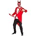 TecTake dressforfun Déguisement de Diable pour Hommes | Queue de Pie avec Queue de Diable et Bordure à Paillettes sur Le col | Pantalon élégant | Serre-tête avec des Cornes de Diable (L | no. 300167)