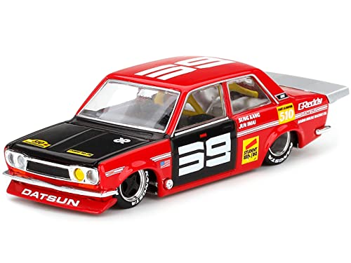 Miniatura Datsun 510 Pro Street 1:64 Negro Metal