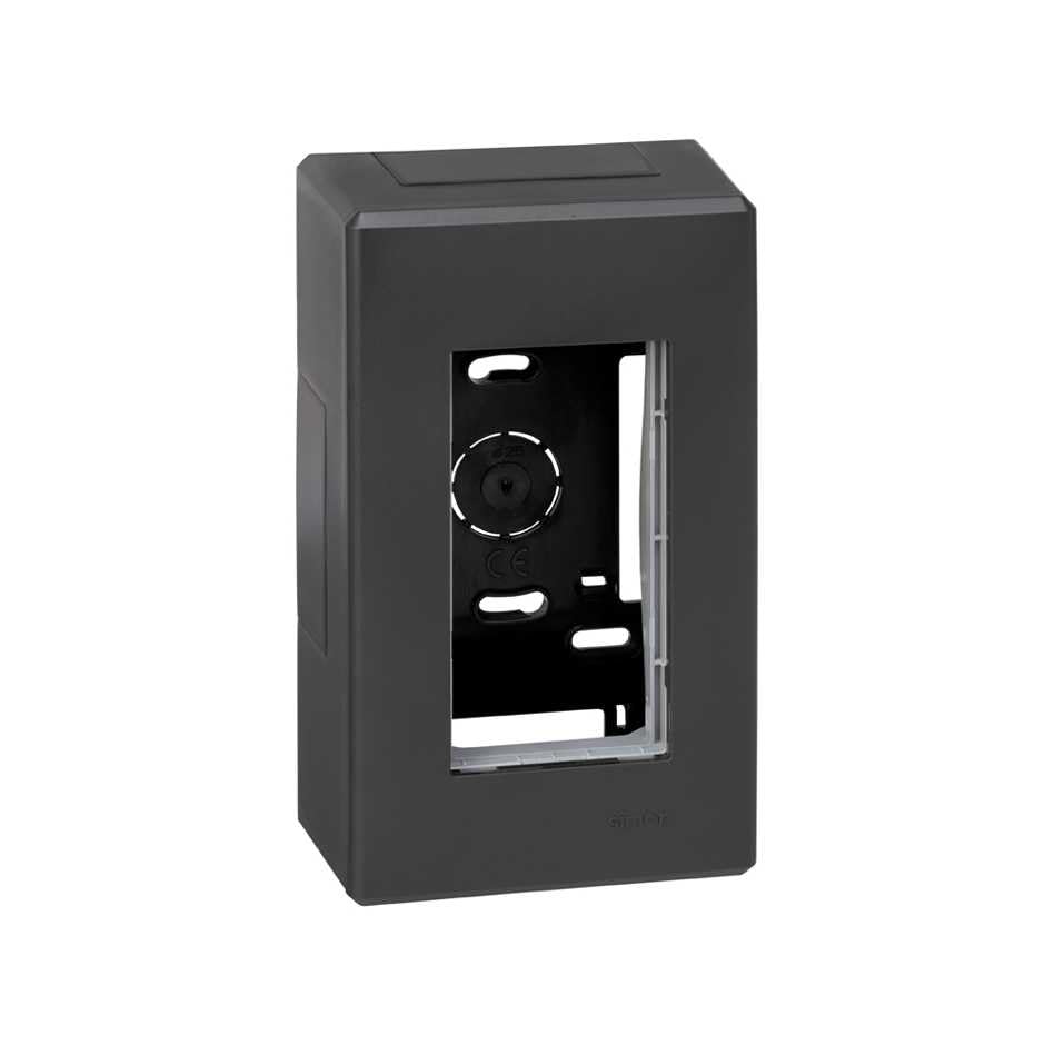 Boîtier saillant 1 module graphite cadre interrupteur prise saillie