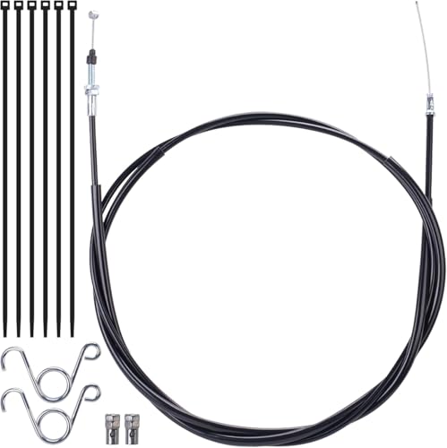 MWMNUN 84 inch Go Kart Throttle Cable Kit for Coleman Go Kart Parts KT196 Predator 224cc 212cc 196cc 6.5HP Engine Off Road Gas Powered Go Kart Cart Hisun HS200GK