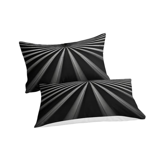 Parure de lit 220x240 housse couette 3D polycoton gris IOFEER - 6