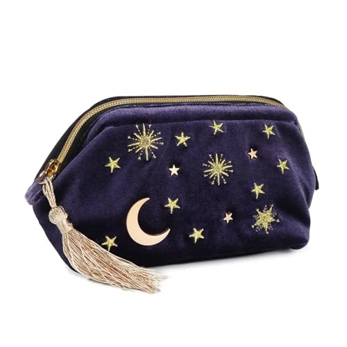 Trousse de maquillage en velours pour pinceaux et bijoux de voyage