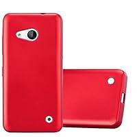 Cadorabo Custodia per Nokia Lumia 550 in NERO METALLICO - Morbida Cover Protettiva Sottile di Silicone TPU con Bordo Protezione - Ultra Slim Case Antiurto Gel Back Bumper Guscio