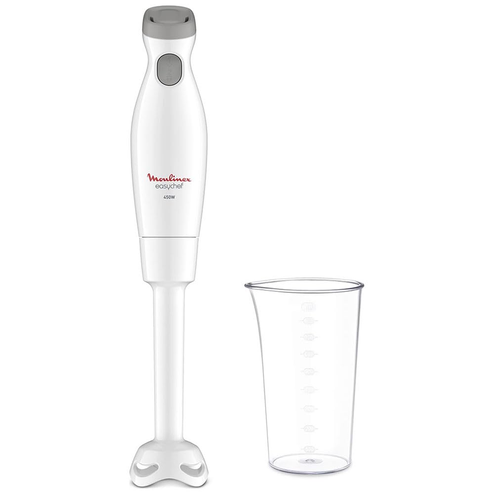 Moulinex Easychef DD45A1 blender ręczny, 450 W, 2 stopnie prędkości, ostrza Zelkrom, biały