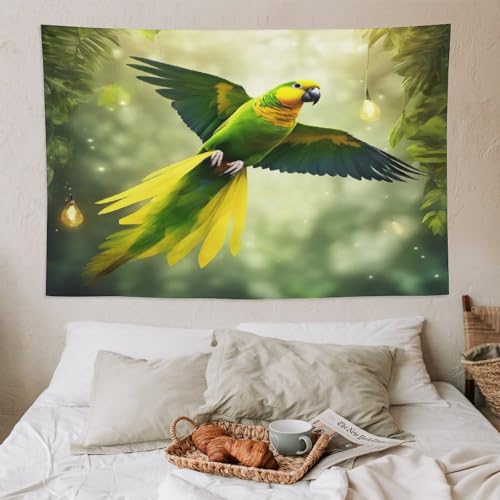 Tapisserie oiseau grand format pour habiller un mur vide
