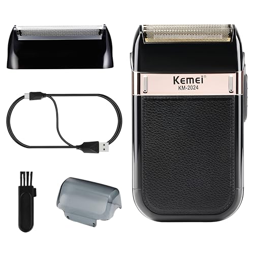 KEMEI Foil Shaver for Men,Waterproof Razor,Cordless Electric Rechargeable Shavers,Trimmer Razors Blade Washable Grooming