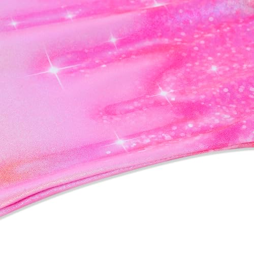 Leotards for Girls Gymnastics Toddler Dance Biketards Mermaid Unicorn Athletic Dance Wear Shiny Rainbow Blue Hotpink