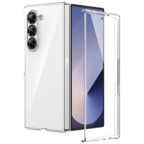 Doeshine   Carcasa para Samsung Galaxy Z Fold 6, ultra fina, carga inalámbrica, cristal templado, protección de pantalla, disco duro, antigolpes, antiarañazos, protección contra arañazos, funda Z Fold