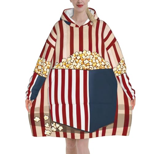 Couverture à capuche chaude confortable flanelle épaisse manche poche géante