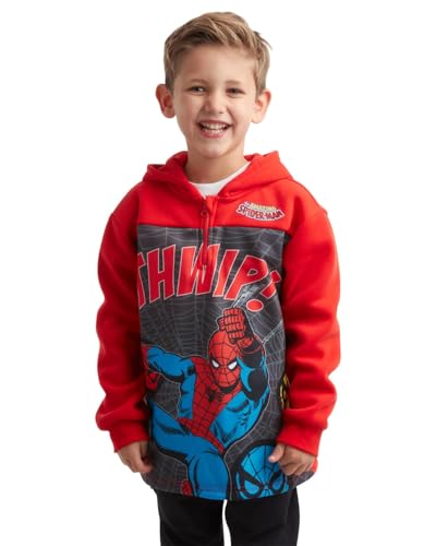Image of Marvel Toddler Boys Quarter Zip Hoodie Fleece Graphic Pullover Hoodies