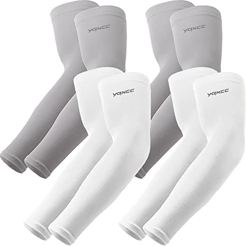 Image of YQXCC Arm Sleeves Cooling UV Sun Protection Sport Compression for Men Women | UPF50, Tattoo Coverage, Lightweight, Breathable, Seamless Cover Arms, Daily Wear, Outdoor Work, Basketball, Baseball, Golf