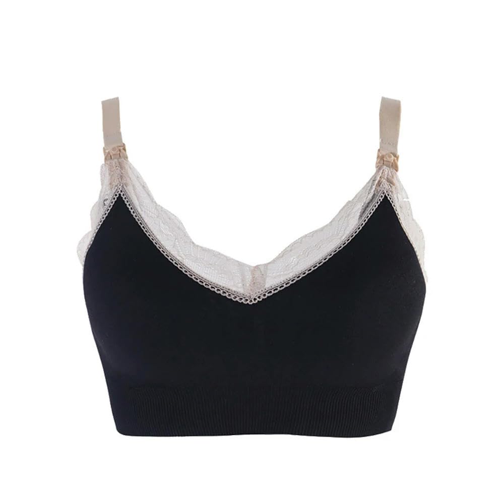 ZBDP - Brasier de lactancia de punto 3D suave y lujoso, sin costuras, copas suaves, convenientes, sin costuras, ropa de maternidad