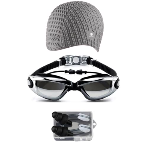 Image of First Lens Powerless Swimming Goggle with Earplug, Square design Swimming cap Men & Women 05