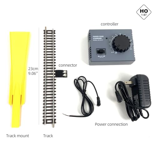 Cpinmicn HO Scale Train Track Control Kit with Power Pack Standard Controller, Track Mount, Connector, Power Connection, Model No.23-01 - Thumbnail 3