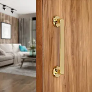 LAPO Polo Door Handles for Main Door | Main Door Handle | Door Handle | Zinc Alloy(8 inches, Pack of 1,Gold Finish)