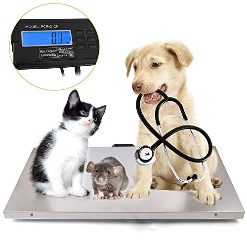 Báscula digital para animales con plataforma acero inoxidable 40lb miniatura 2