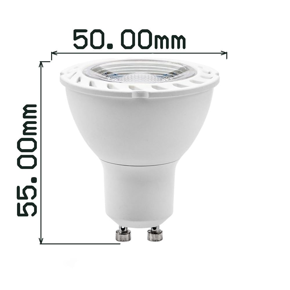 KJXP, Lot de 10, Spot LED GU10 8W AC85-265V Plafonnier en Aluminium avec Revêtement Plastique Sans Scintillement(Natural white)