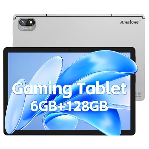 Tablet 10.1 Zoll Android 12, Kinstone Gaming Tablet MTK 8183 Octa-Core CPU,Tablet für Kinder 6GB RAM 128GB ROM, Wlan Tablet(2.4G+5G), Tablet Pc IPS 1