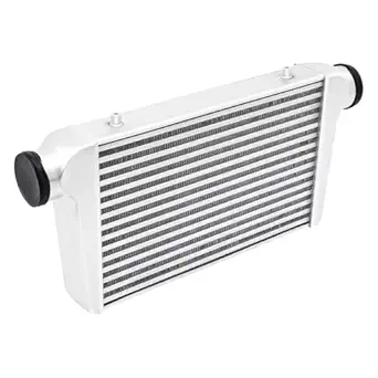 Universal Intercooler, 1000HP Aluminum Turbo Intercooler, Front Mount Intercooler Kit for any Turbo Charger system, 3" Inlet & Outlet, 2.5" Core Size, Overall Size 25"X12"X3", 32°F~302°F (0°C~150°C)