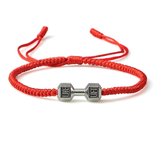 Bracelets haltères avec nœuds chanceux tressés pour motiver votre sport