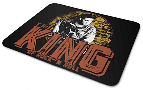 Image of Elvis Presley Mouse Mat Pad The King of Rock N Roll Logo Official Black One Size