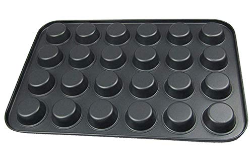 Tebery 2 Pack Mini Muffin Tray Non-Stick for Muffins 24 Cup Muffin Baking Tray with Heat Conduction, Carbon Steel, 38x26x2cm - Image 2