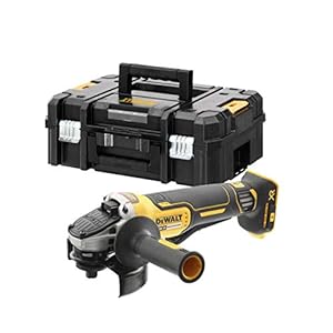 dewalt meuleuse brushless xr 18v meuleuse sans fil avec interrupteur à palette poignée latérale et coffret tstak lame Ø125mm vitesse à vide 9000tr/min 1000w dcg406nt xj