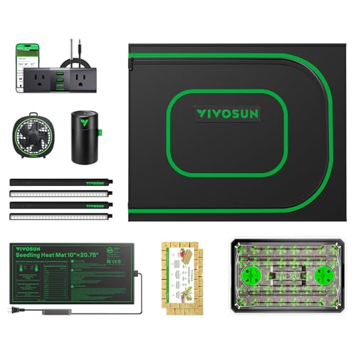 VIVOSUN Clone Tent Kit 24' x 16' x 20', with T5 Full-Spectrum Grow Light, Seed Starter Tray, Heat Mat, AeroStream U075 Humidifier, and AeroWave D4 Clip Fan, for Indoor Plant Germination, Cloning