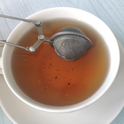 Infusor Para Chá em Inox Coador Peneira Filtro de Chá Chaleira Com Cabo 15,5cm