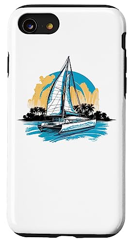 �Z�[�����O���b�g�A�Z�[�����O�Z�C���{�[�g�A�J�^�}�����{�[�g, Catamaran-boat �X�}�z�P�[�X iPhone SE (2020) / 7 / 8 �p