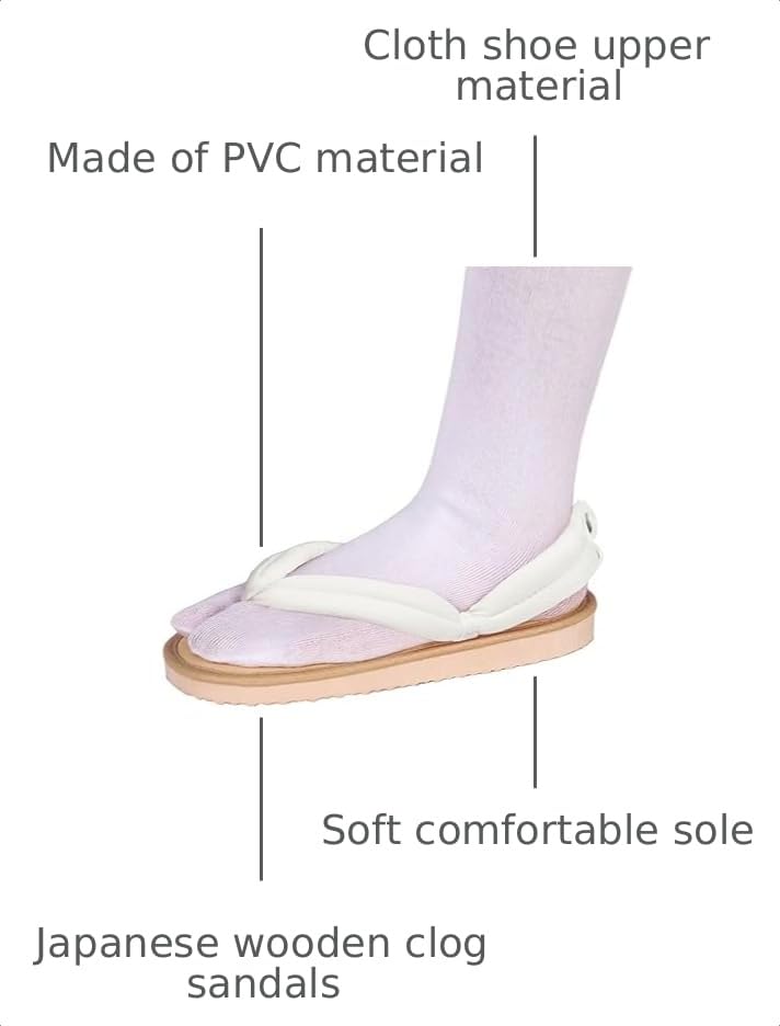 Image of UZAIN Anime Cosplay Clog Shoes Cosplay Sandal Prop Oshitari with Socks