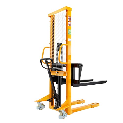 APOLLOLIFT Manual Stacker 2200lbs Capacity 63" Lift Height Adjustable Fork