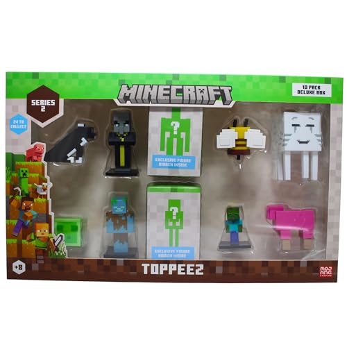Minecraft Character Figure & Animal Toppeez - 10 Pack Set 2 Pig
