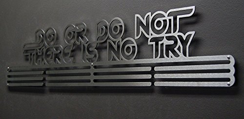 Allied Medal Hangers - Do Or Do Not, There is No Try (30" Wide with 3 Hang Bars) - Medal Hanger Holder Display Rack - Multiple Variations Offered! by Allied Medal Hangers - Image 2
