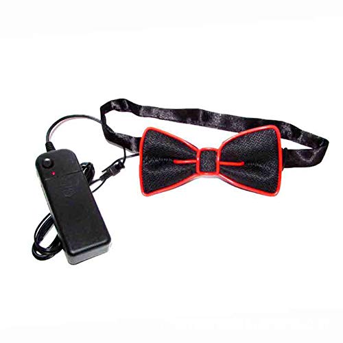 Dastrues Los Hombres de Moda LED EL Wire Corbata Luminoso de neón Parpadeante Light Up Pajarita para Club Cosplay Evening Party Decoration