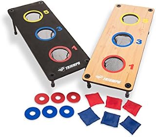 Triumph 2-in-1 Bag Toss/ Washer Toss Combo - Includes 2 Game Platforms, 6