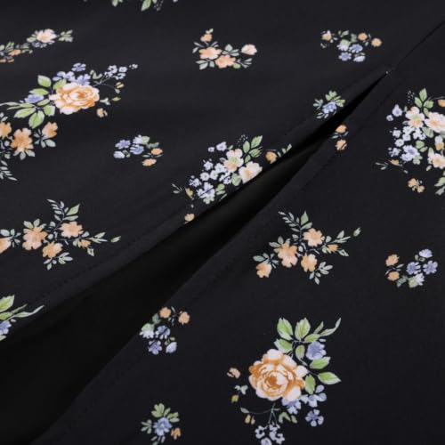 Image of Scarlet Darkness Women's Floral Corset Dress with Split 2026 Summer Spring Square Neck Midi Milkmaid Dresses