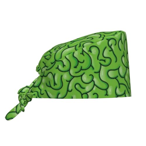 Image of Working Cap Scrub Cap with Sweatband Adjustable Unisex Women Tie Back Hat Nurse Surgical Caps