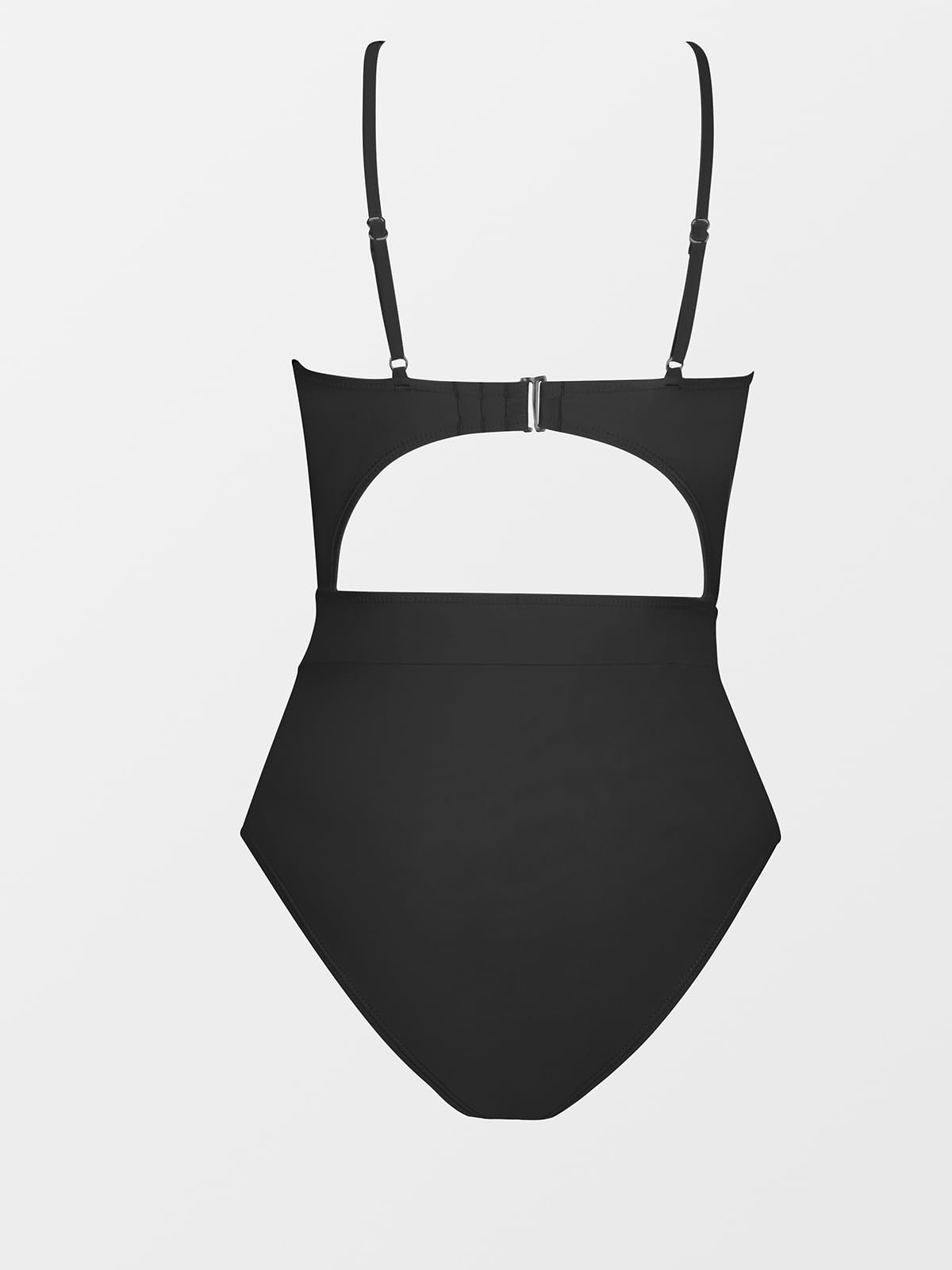 CUPSHE Damen Badeanzug Neckholder Schnürung Tierdruck Cutout Crossover | Einteilige Bademode Swimsuit, V-Ausschnitt mit Cutout, Verstellbare Träger, Überkreuzte Träger im Rücken, Strand & Pool