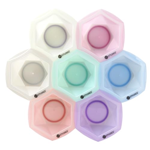 STYLANCE Multi-Colored Connect & Color Bowl Set, Hair Color Mixing Bowls, Hair Bleach, Hair Dye, Coloring kit,Color Palette, 7 Pack
