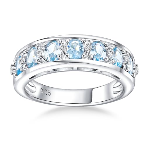 DAYBYDAY Oval Band Rings for Women, 925 Sterling Silver/14k Gold ...