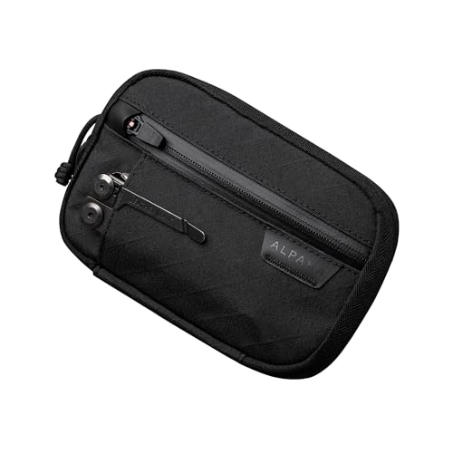 ALPAKA Admin Pouch Pro EDC Taschen Organizer | Kleine EDC Organizer | Kleine Werkzeugtasche für Elektronik Kabel mit YKK-Reißverschluss für Täglichen und Reisen Wasserresistent Axogrid 300D Schwarz