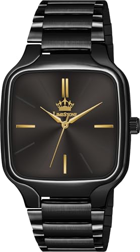 Image of LIMESTONE Classic Series Men Analog Watch - Stainless Steel Mesh Strap with Elegant Dial & Roman Numerals | Quartz Wristwatch for Casual & Formal Wear