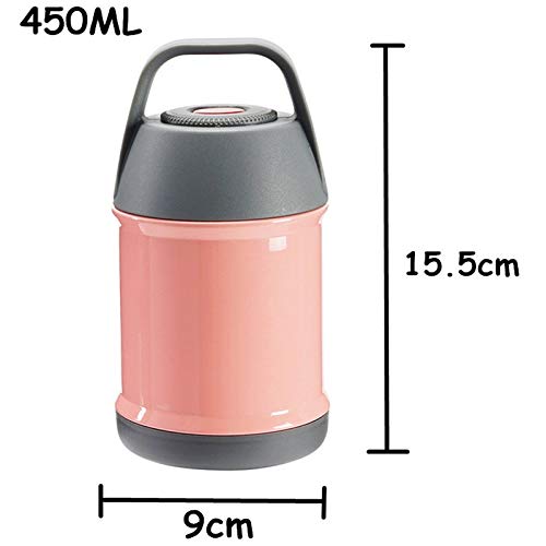 Lonchera aislada al vacío, contenedor térmico de acero inoxidable, diseño a prueba de fugas, mantiene la comida caliente, perfecta para almuerzos y preparación de comidas