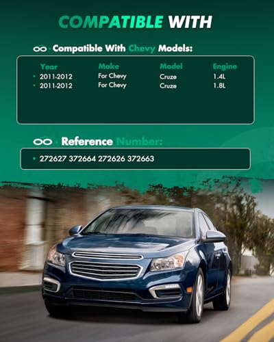 SCITOO 2PCS Front Struts 2011 2012 for Chevrolet Cruze Struts Shocks Assembly Replace 272626 272627 372663 372664
