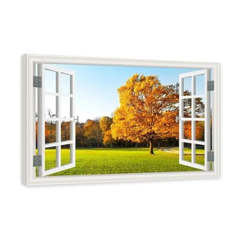 Tableau sur toile paysage forestier 05 reproduction peinture à l'huile 70x105cm