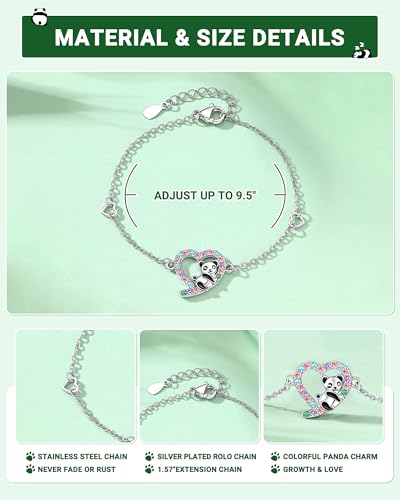 Pulsera de panda casual para el día a día de chicas 4