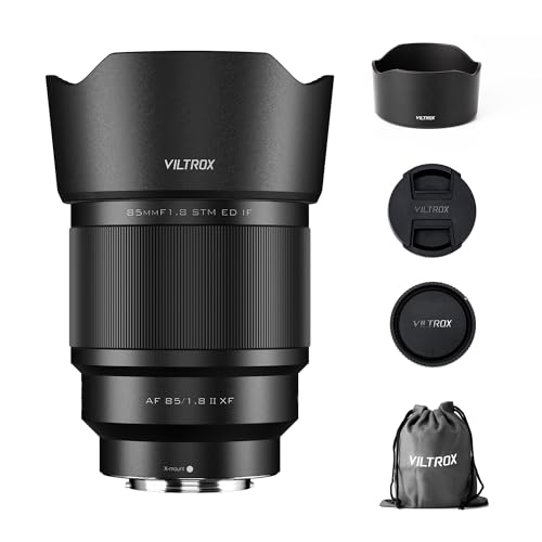 VILTROX 85mm F1.8 Mark II STM Auto Focus Lens for Fuji X Mount, Large Aperture Medium Telephoto Portrait Fixed Focus Lens for Fuji X-Mount Camera X-T3 X-T2 X-T30 X-T20 X-T100 X-PRO2 X-E3 X-A20 X-A5