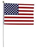 LP Divertissements Drapeau USA états Unis avec Baguette 30x45cm