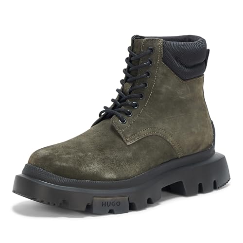 Lace up Chunky Boot, juniper, 7 by HUGO - Used condition - US$94.94